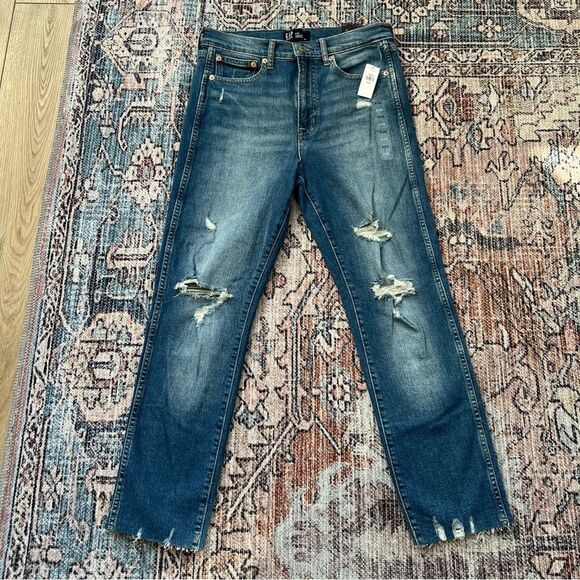 NWT GAP High Rise Vintage Slim Destructed Ankle Jeans Size 8 - Picture 4 of 14